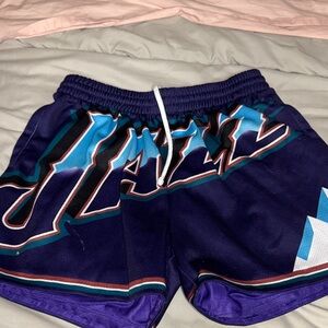 Mitchell & Ness Purple Utah Jazz Shorts Womens L